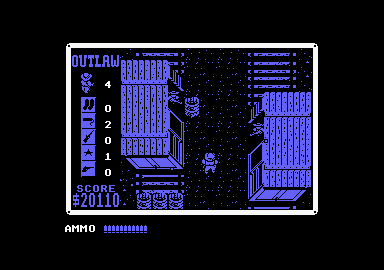 Wanted (Amstrad CPC) screenshot: Watch out for those snipers hiding on either side