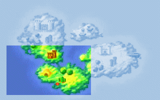 Super Angelo (DOS) screenshot: World map (shareware version).