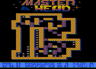 Master Head (Atari 8-bit) screenshot: Level sixteen