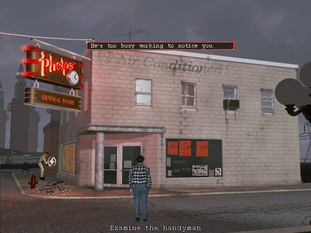 Harvester (Windows) screenshot: Visiting town's only general store