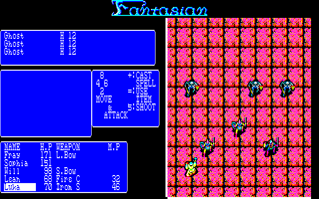 Fantasian (PC-88) screenshot: Battle!..