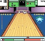 10-Pin Bowling (Game Boy Color) screenshot: Maybe I should hook it next time.