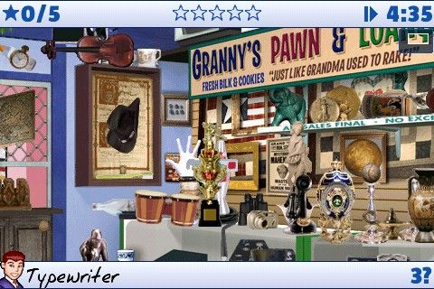 Little Shop of Treasures (iPhone) screenshot: Pawn Shop - objects