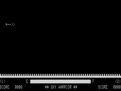 Sky Warrior (TRS-80) screenshot: Starting My Flight