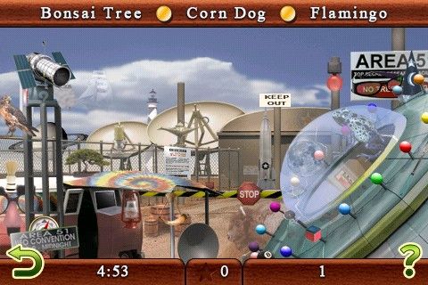 Little Shop: World Traveler (iPhone) screenshot: Area 51 - objects