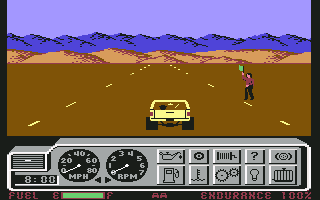 4x4 Off-Road Racing (Commodore 64) screenshot: OK, let's race!