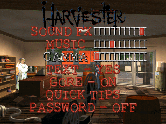 Harvester (Windows) screenshot: Game options