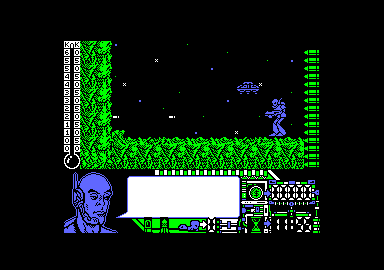 Oberon 69 (Amstrad CPC) screenshot: First screen... The action begins.