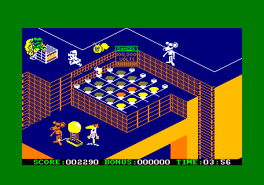 Danger Mouse in Double Trouble (Amstrad CPC) screenshot: Oh, dear. Penfold's in trouble.