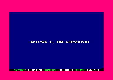 Danger Mouse in Double Trouble (Amstrad CPC) screenshot: Episode 3, The Laboratory