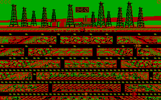 Oil's Well (DOS) screenshot: This is another Banana Development game with switchable CGA palettes