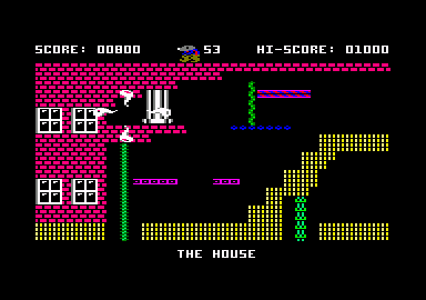 Monty on the Run (Amstrad CPC) screenshot: I got squished.