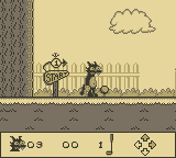 Itchy & Scratchy in Miniature Golf Madness (Game Boy) screenshot: Tee Off