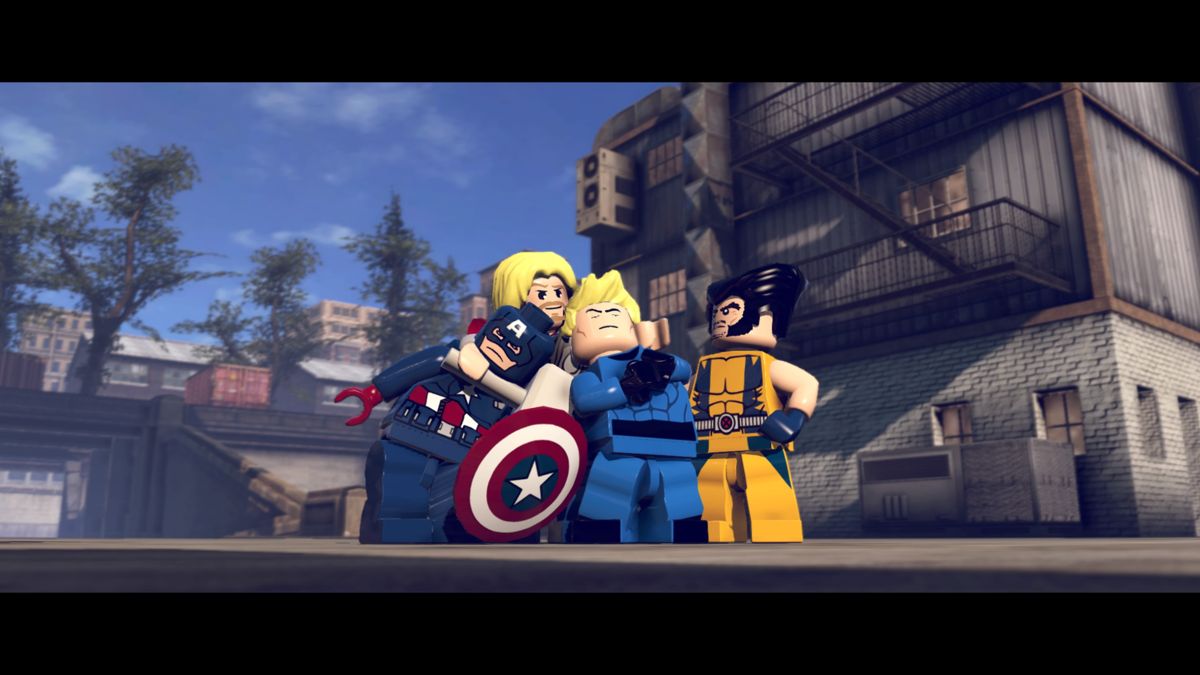 LEGO Marvel Super Heroes (PlayStation 4) screenshot: Thor enters the scene