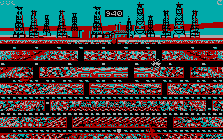 Oil's Well (DOS) screenshot: Another CGA palette