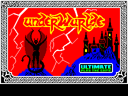 Underwurlde (ZX Spectrum) screenshot: This screen displays as the game loads