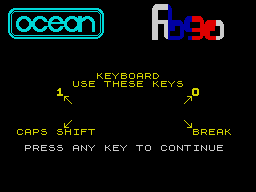 Pogo (ZX Spectrum) screenshot: Keyboard keys