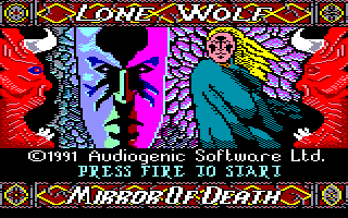 Lone Wolf: The Mirror of Death (Amstrad CPC) screenshot: Title screen