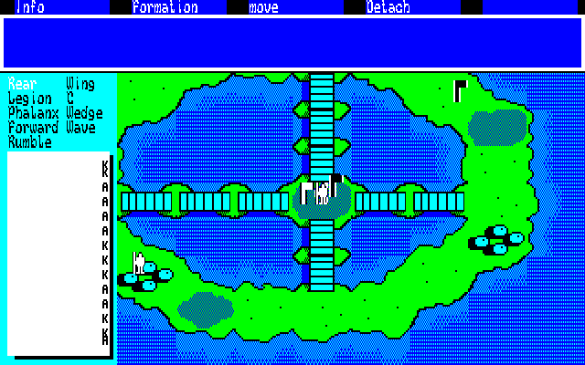 The Ancient Art of War (PC-88) screenshot: Formations