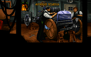 Motor City (DOS) screenshot: Authorize "Resärch"