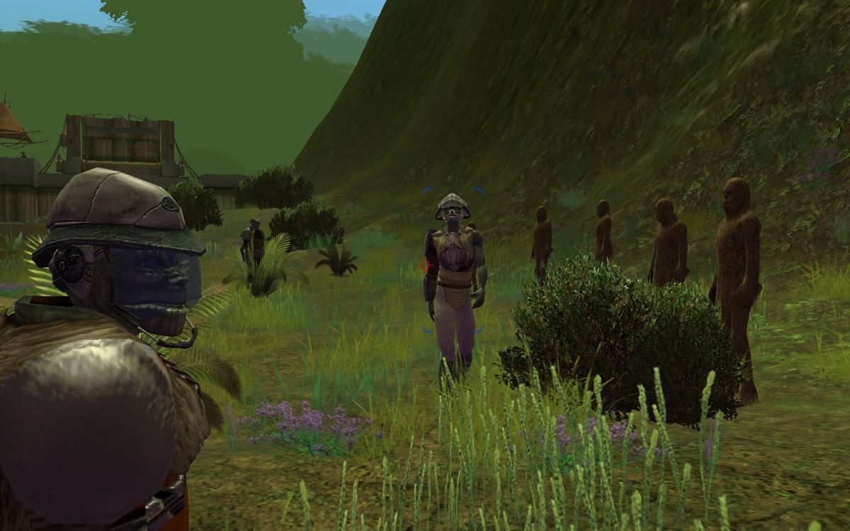 Star Wars: Galaxies - Episode III: Rage of the Wookiees (Windows) screenshot: Trandoshans are out to enslave the Wookies. Many of the quests revolve around this conflict.