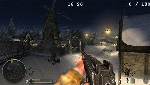 Medal of Honor: Heroes (PSP) screenshot: A mill. Definitely somewhere in Europe