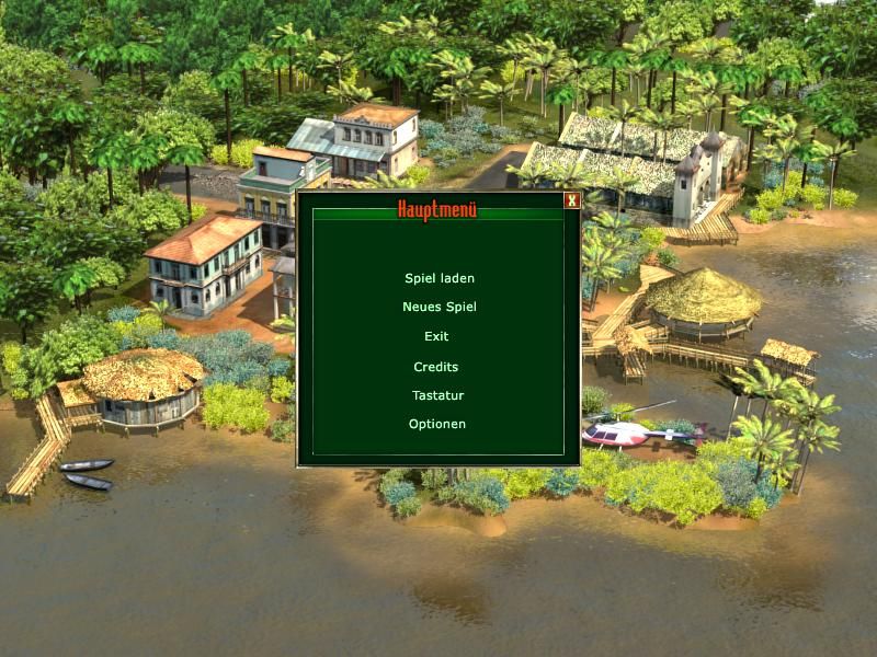 Mission Amazonas (Windows) screenshot: Menu