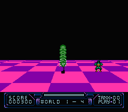 JJ - Tobidase Daisakusen Part 2 (NES) screenshot: Battling one of the Serpentbeasts