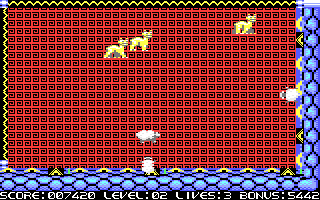 Sheepoid DX plus Woolly Jumper (Commodore 64) screenshot: Level 2
