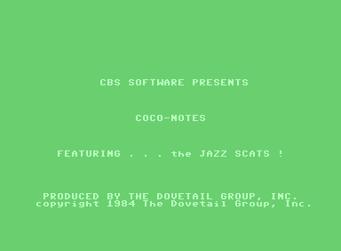 Coco Notes (Commodore 64) screenshot: Title screen