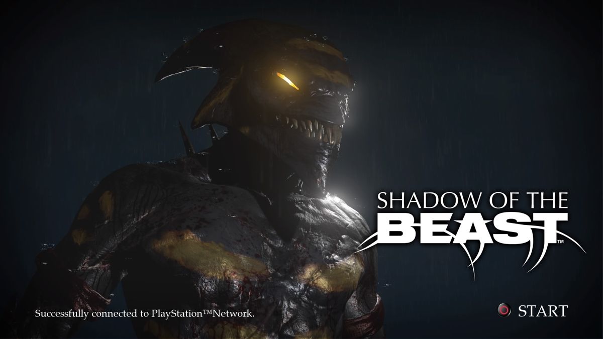 Shadow of the Beast (PlayStation 4) screenshot: Shadow of the Beast (PS4) - Main menu