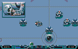 Speedball 2: Brutal Deluxe (DOS) screenshot: He got mugged and is removed from the game. Brutal!