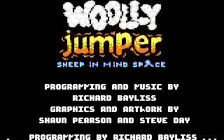 Sheepoid DX plus Woolly Jumper (Commodore 64) screenshot: Title screen