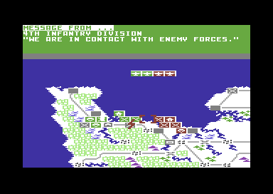 Crusade in Europe (Commodore 64) screenshot: Starting a game