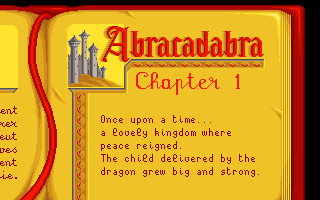 Once Upon a Time: Abracadabra (DOS) screenshot: Chapter 1.