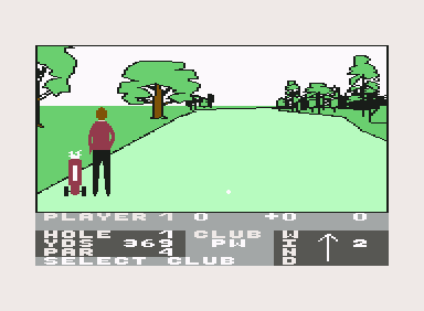 3D Golf (Commodore 64) screenshot: Select your club.