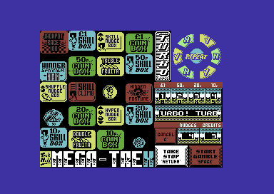 Fruit Machine Simulator 2 (Commodore 64) screenshot: On a further gamble, you hit Turbo!