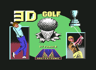 3D Golf (Commodore 64) screenshot: Loading screen (U.S. version)