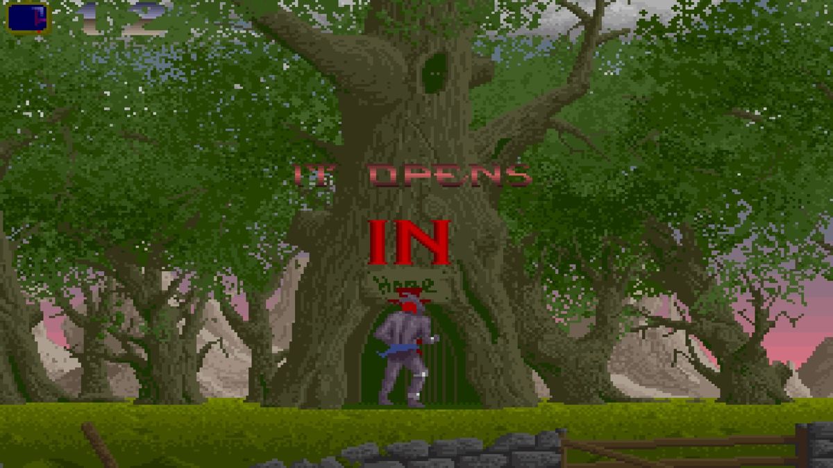 Shadow of the Beast (PlayStation 4) screenshot: Shadow of the Beast (Amiga) - Entering inside the tree house