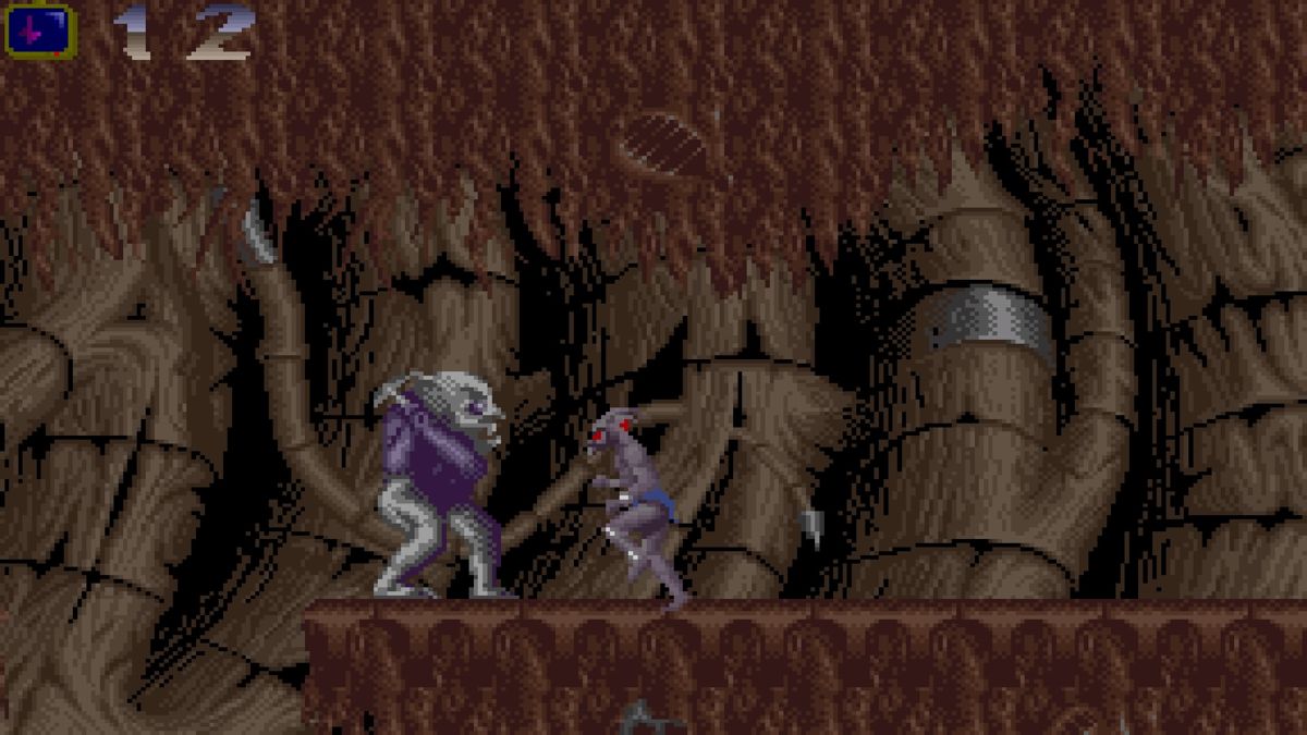 Shadow of the Beast (PlayStation 4) screenshot: Shadow of the Beast (Amiga) - Fighting the underground trolls