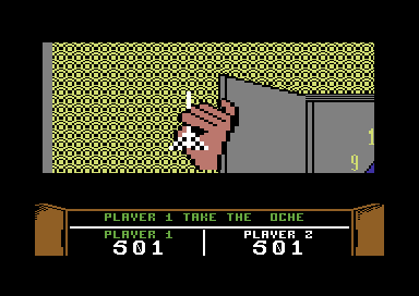 Pub Games (Commodore 64) screenshot: Get ready to play darts.