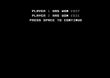Pub Games (Commodore 64) screenshot: The final score.