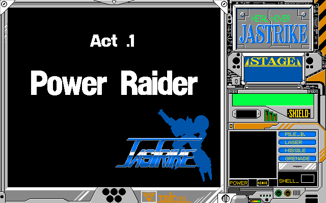 Metal Mover Jastrike (PC-98) screenshot: Act 1 begins
