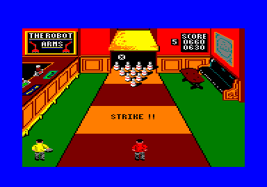 Pub Games (Amstrad CPC) screenshot: STRIKE!!