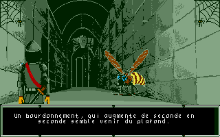 Le Labyrinthe d'Errare (Atari ST) screenshot: Some ennemies are huge and dangerous.