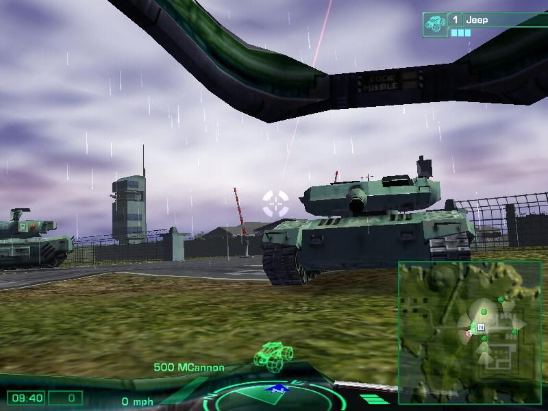 Stealth Combat (Windows) screenshot: Beware! An enemy tank.