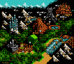 Little Samson (NES) screenshot: The main map