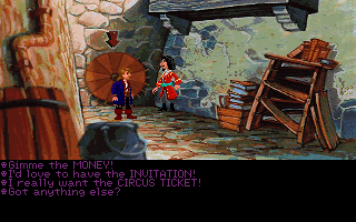 Monkey Island 2: LeChuck's Revenge (DOS) screenshot: Wheel of Fortune - Caribbean style.