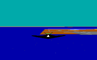 F-19 Stealth Fighter (DOS) screenshot: External View of F-117A 3 (version 435.04 only, VGA)