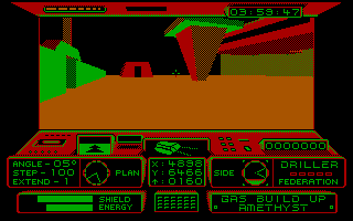Space Station Oblivion (DOS) screenshot: Beginning the game (CGA)